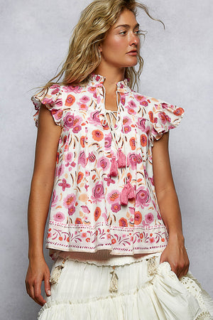 Pink Multi Floral Blouse