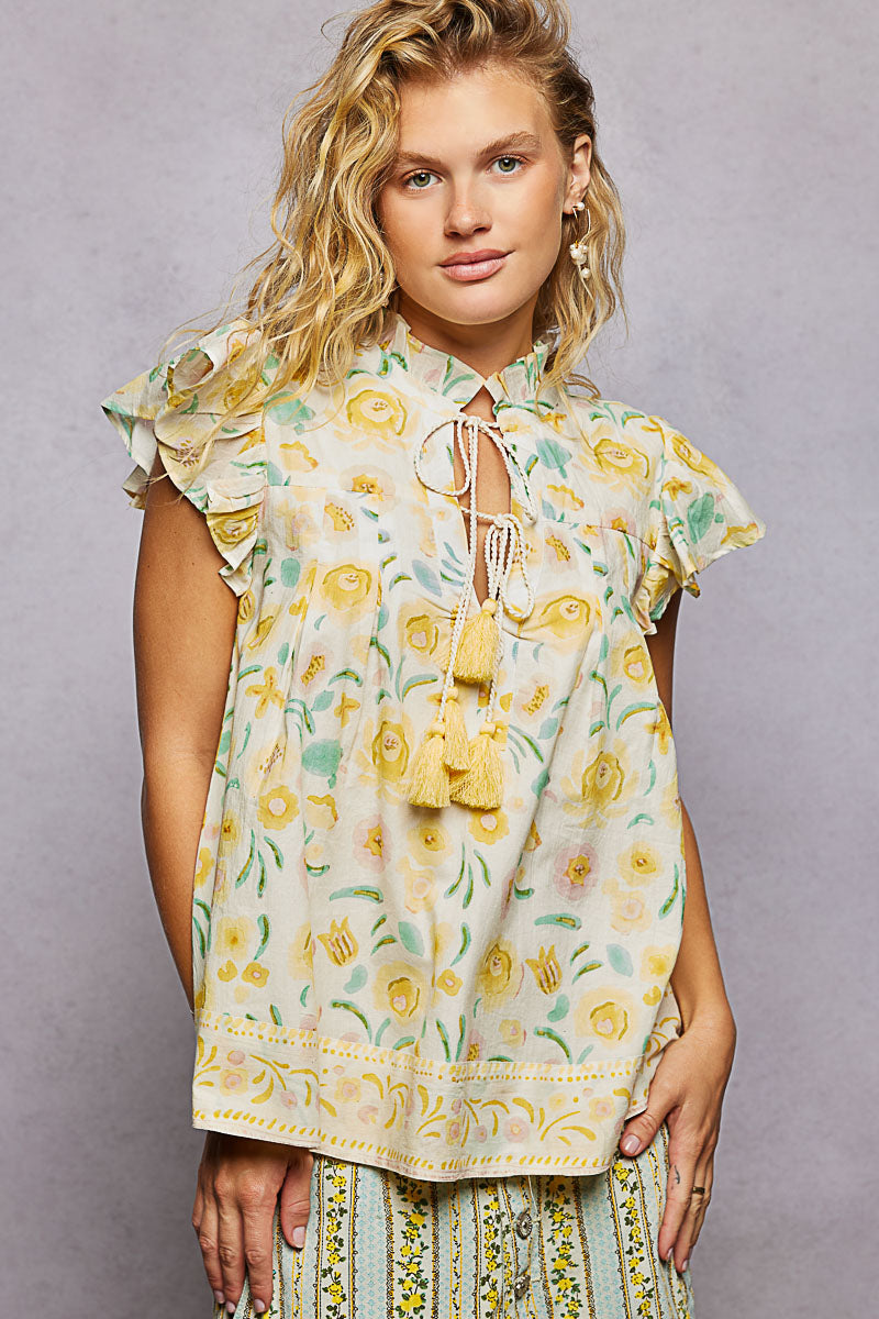 Lemon Multi Colored Blouse