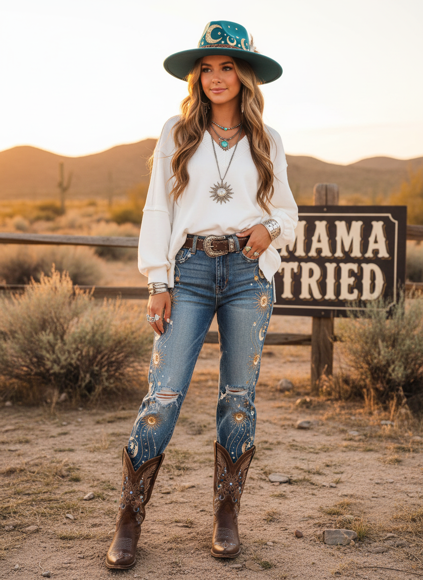 White V-Neck Pull Over Sweatshirt