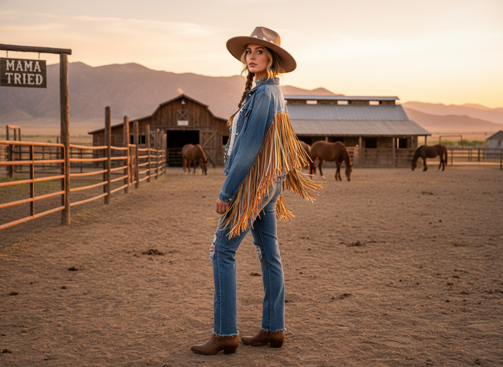 Scully Fringe Denim Jacket