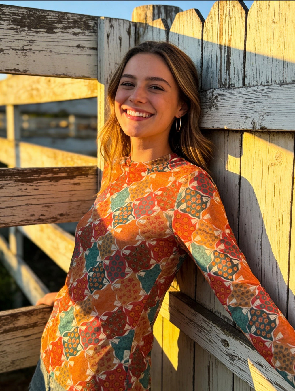 Colored Bow Mesh Top