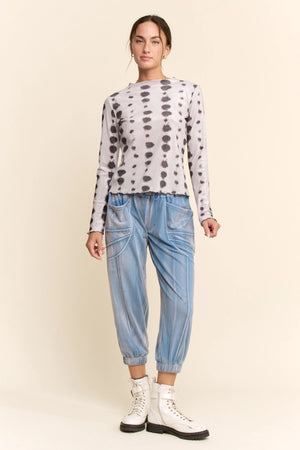 Washed Seam Detail Jogger Pants